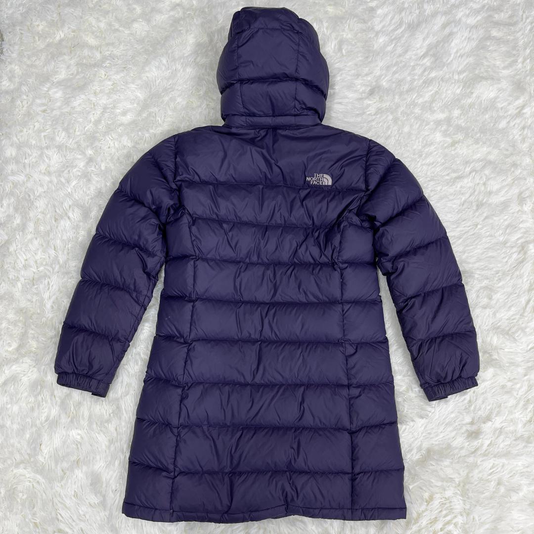 《美品》ザノースフェイス ロングダウン 600フィル パープル レディース L