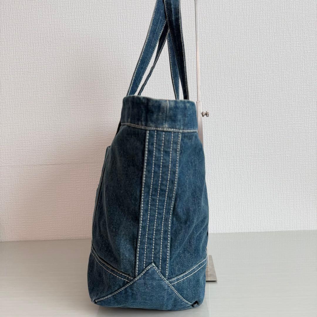 ポロラルフローレン デニム トートバッグ ポニー刺繍 ファスナー