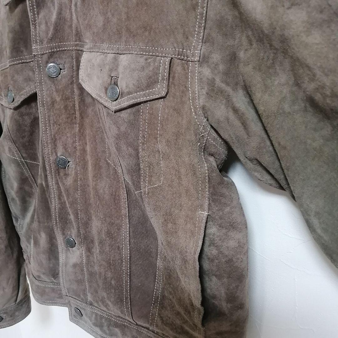 80s スエードレザー トラッカージャケット - メルカリ