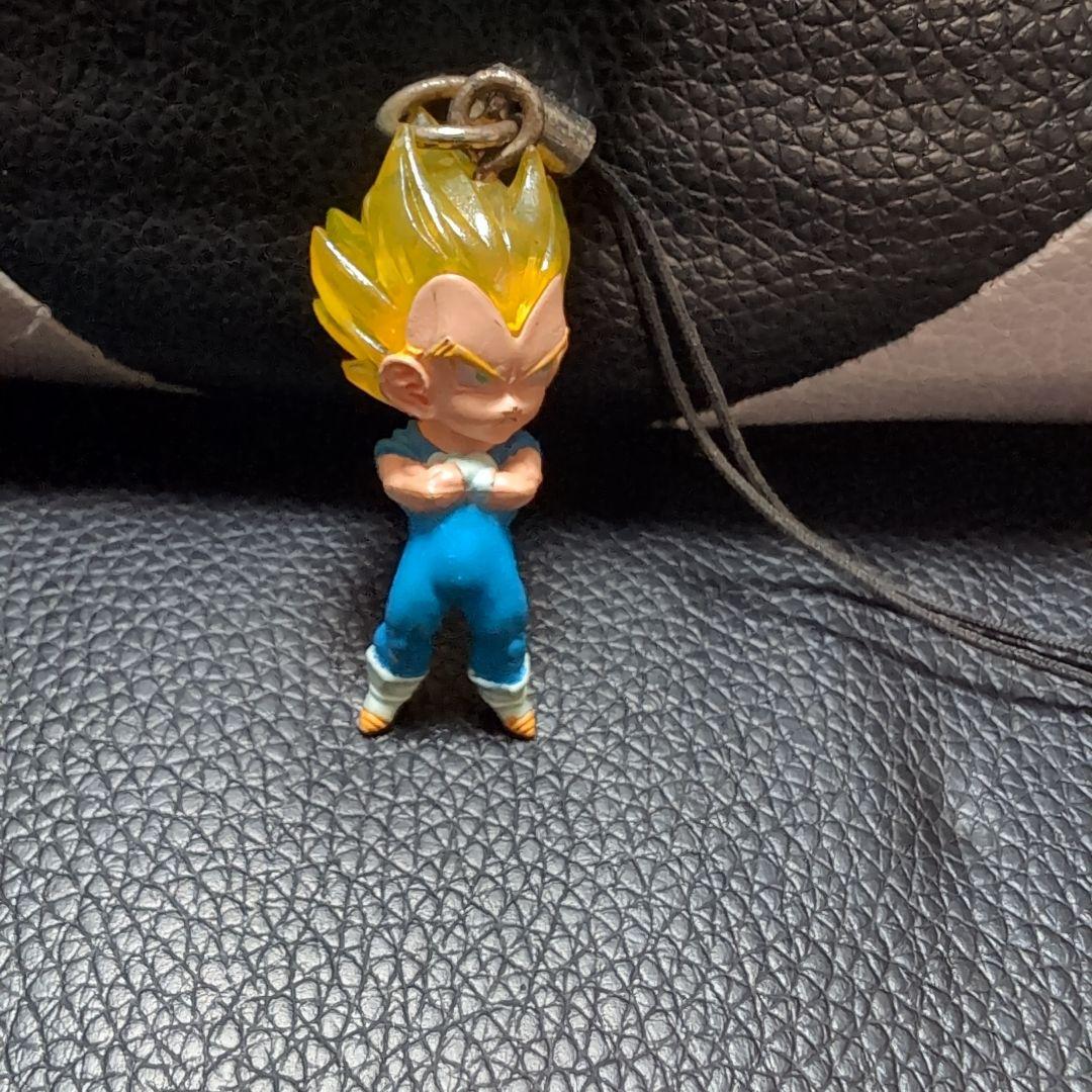 ドラゴンボールUDM キーホルダー ベジータ 初期 黒紐 ヘッド クリア