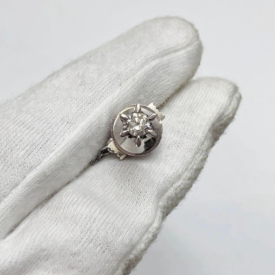 プラチナ Pt900 0.3ct一粒ダイヤモンド 天然ダイヤモンド ネクタイピン