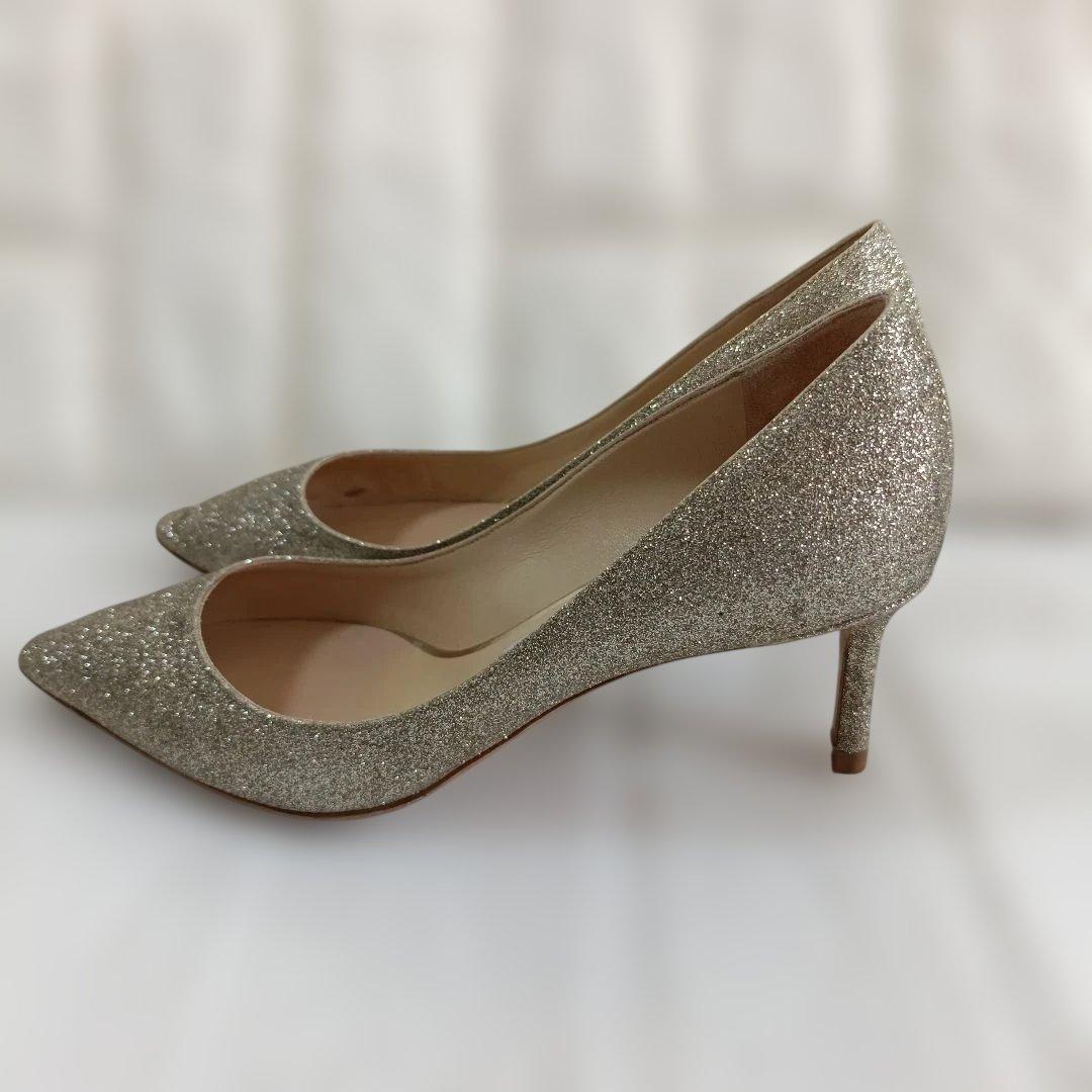 JIMMY CHOO グリッターパンプ36.5 23.5シャンパンゴールド - メルカリ