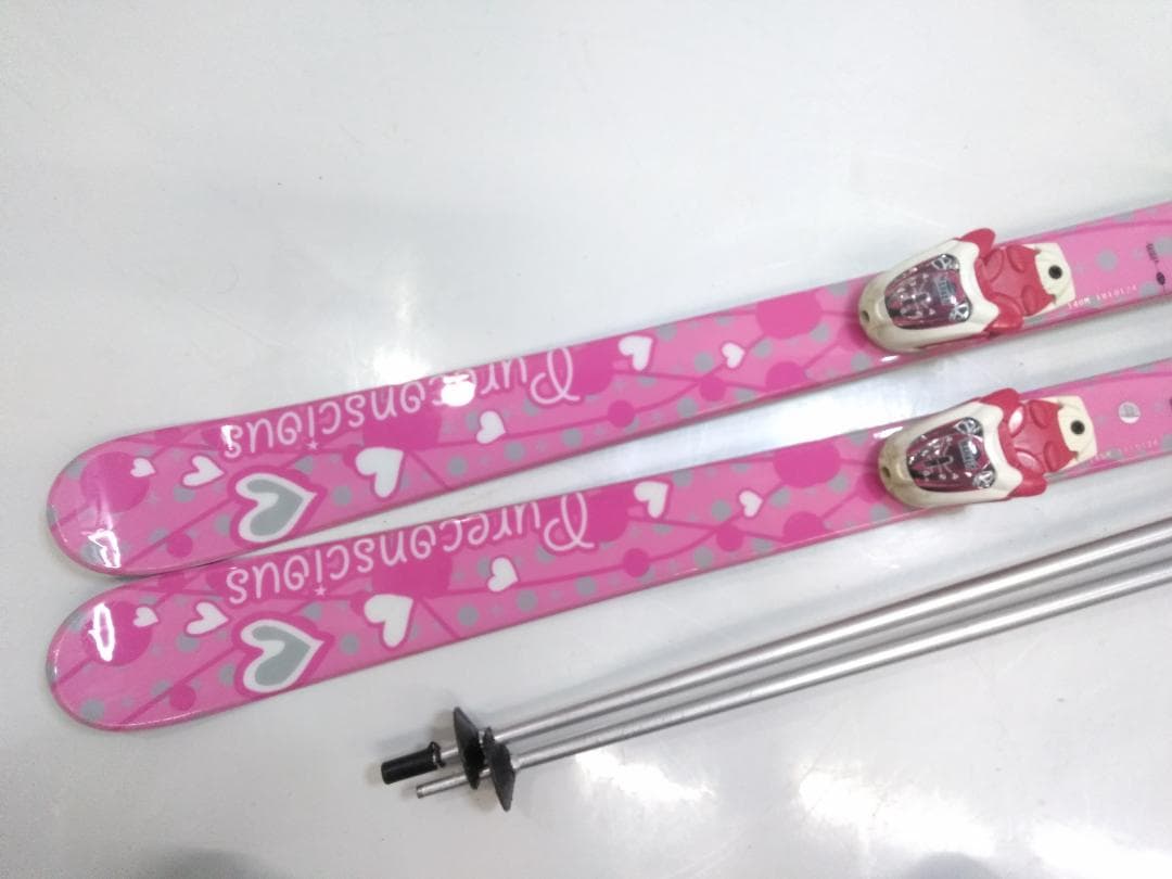 女の子 ジュニアスキー5点セット ピュアコンシャス140cm ブーツ24cm