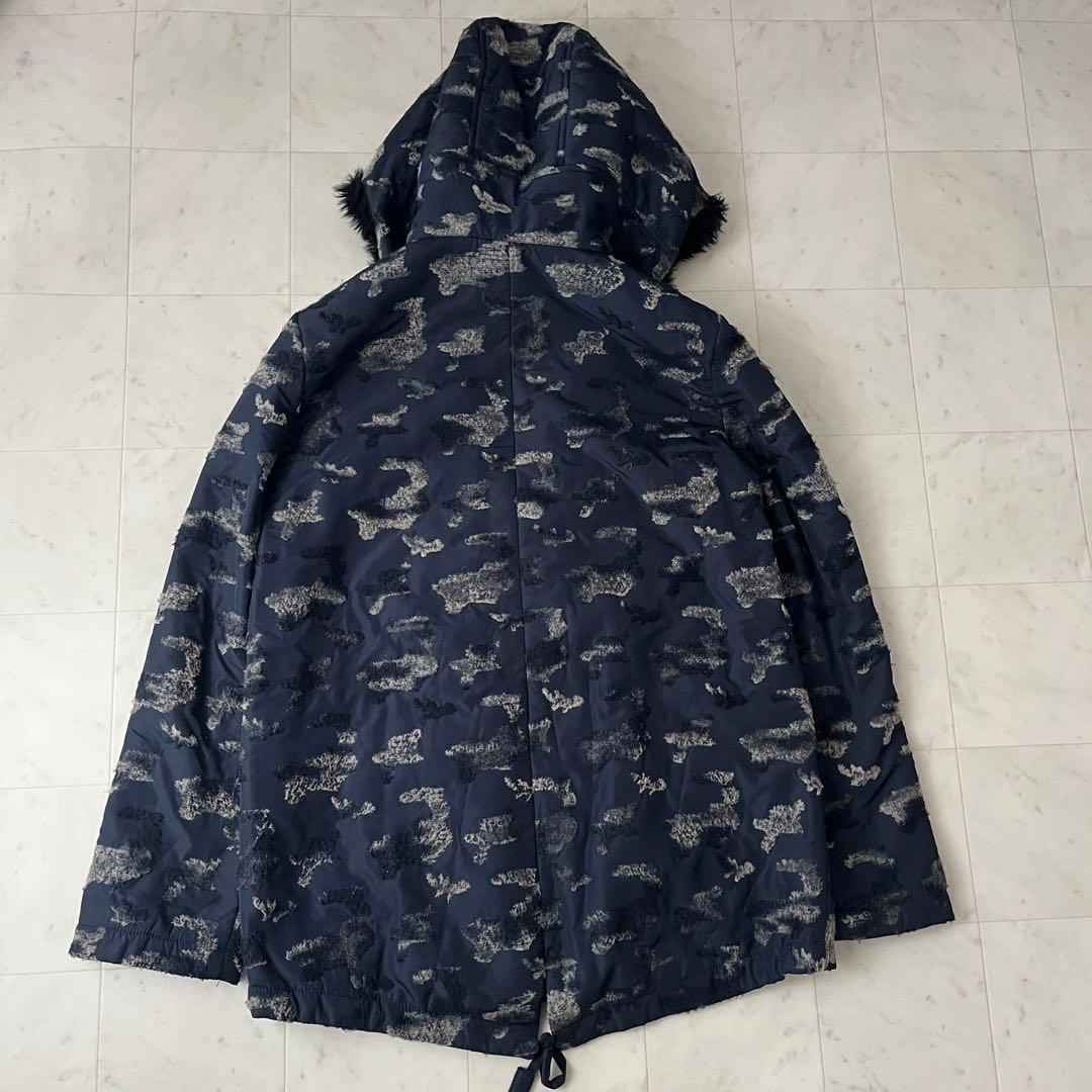 美品✨ジルサンダー 中綿 ジャケット ブルゾン フード ファー カモフラ