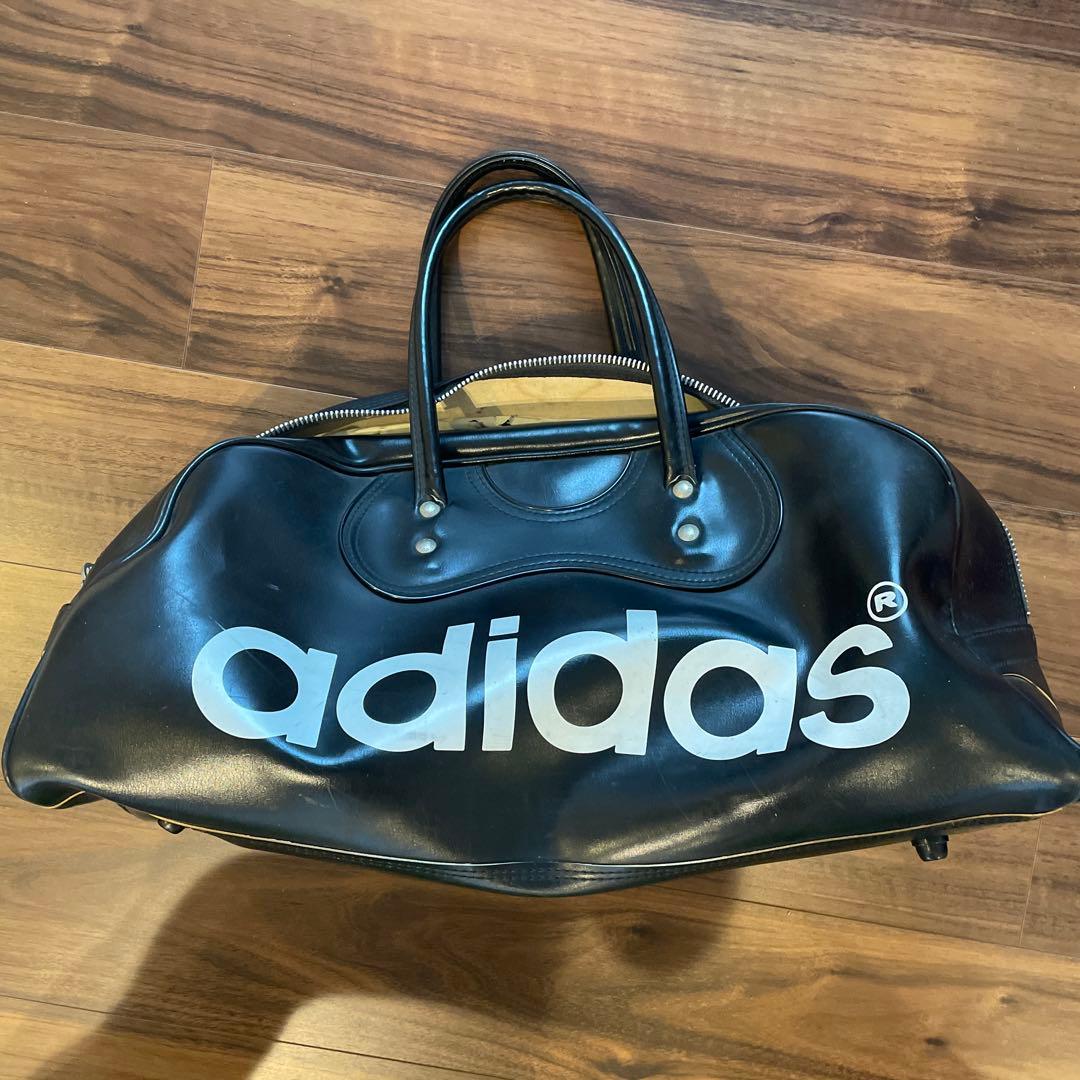 adidas ボストンバッグ 70〜80年代 ブラック 日本製 - メルカリ