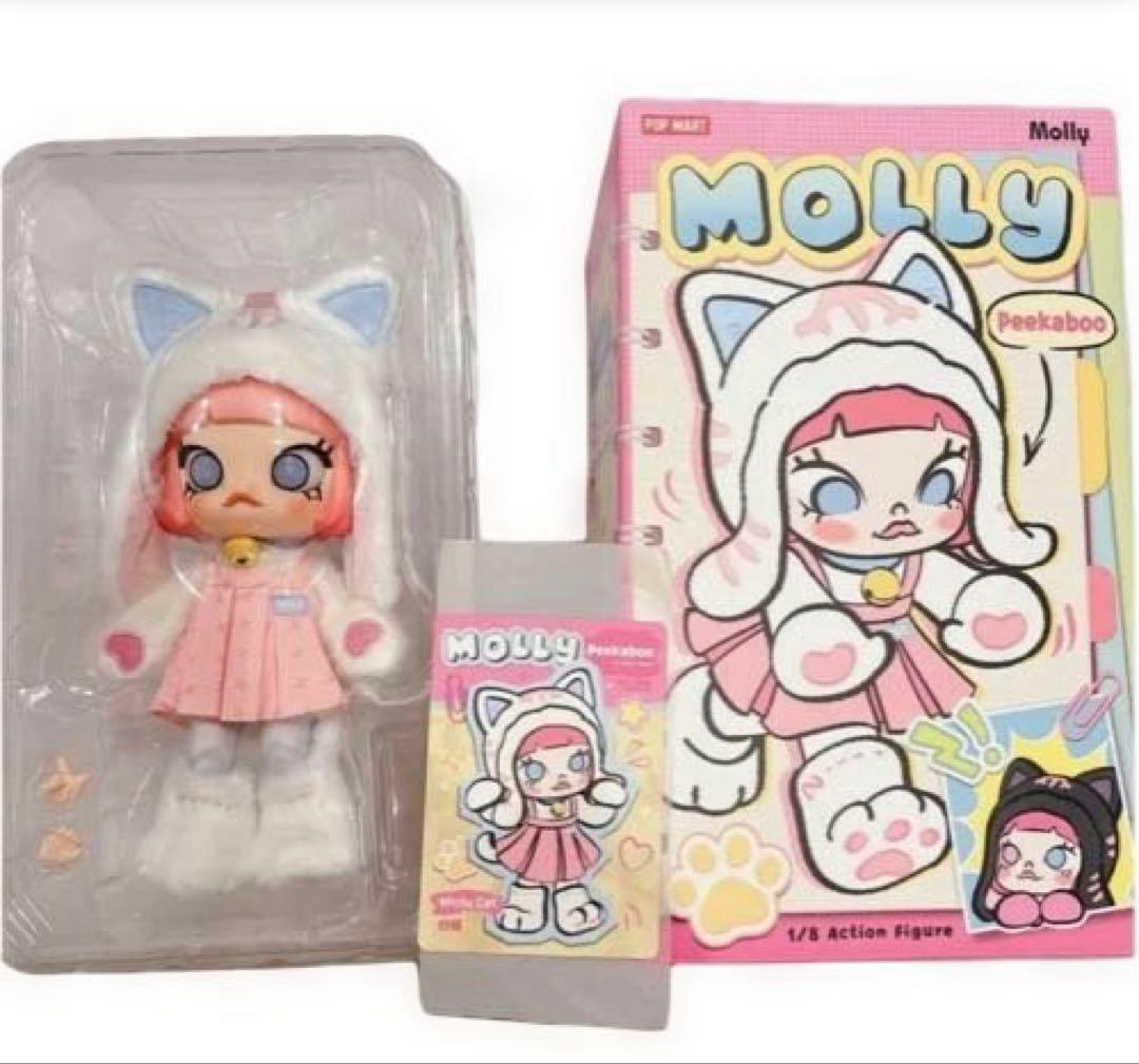 POPMART MOLLY Peekaboo アクションフィギュア　猫モリー