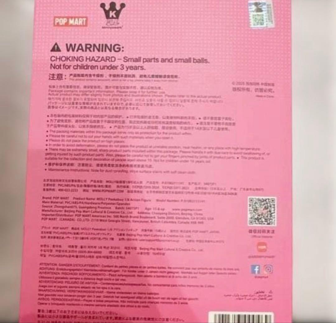 POPMART MOLLY Peekaboo アクションフィギュア　猫モリー