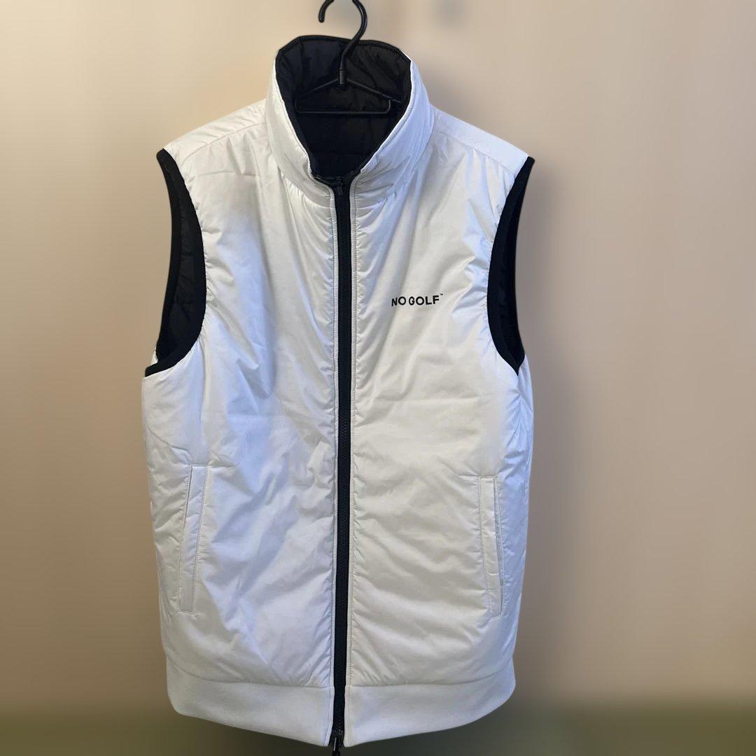 CLUBHOUSE NO GOLF™ NO COFFEE™ ベスト 黒 白 L スポーツ ゴルフ