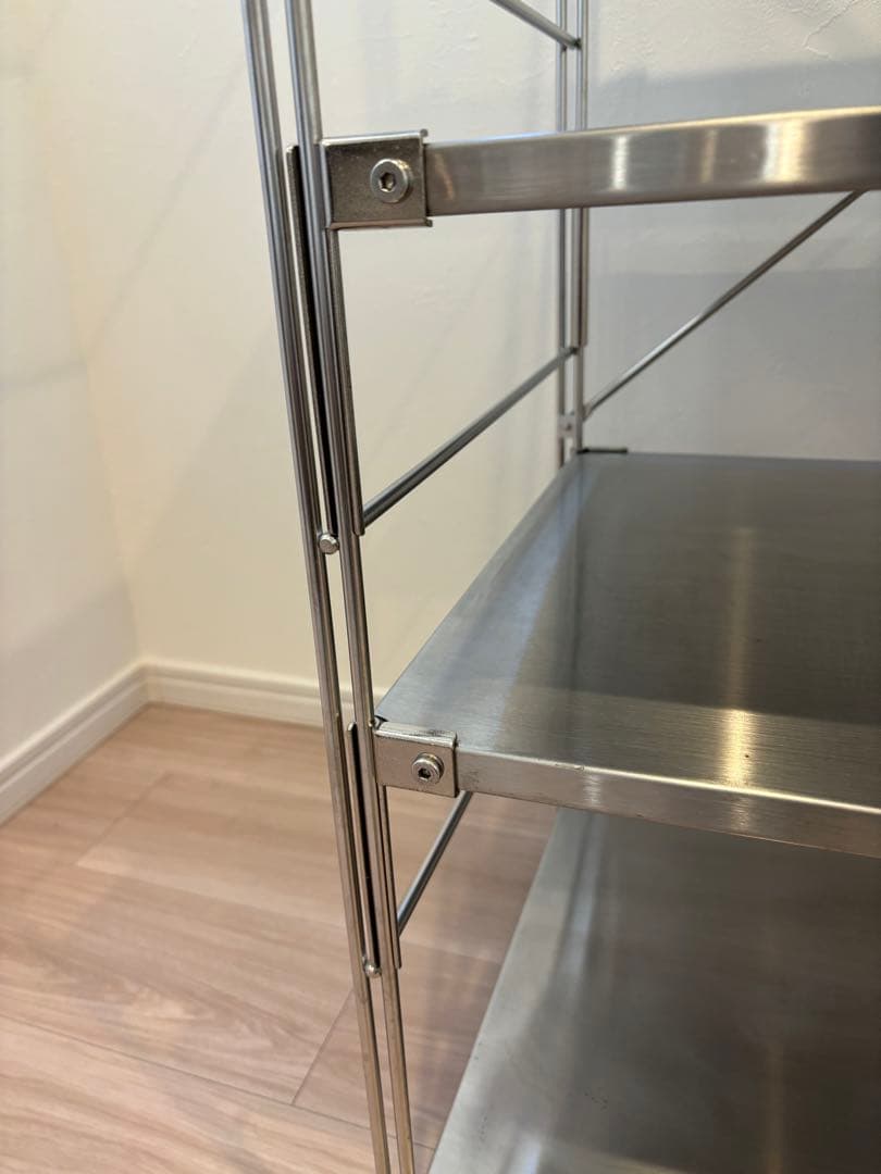 MUJI無印ステンレスユニットシェルフワイド中 幅86×奥行41×高さ120cm