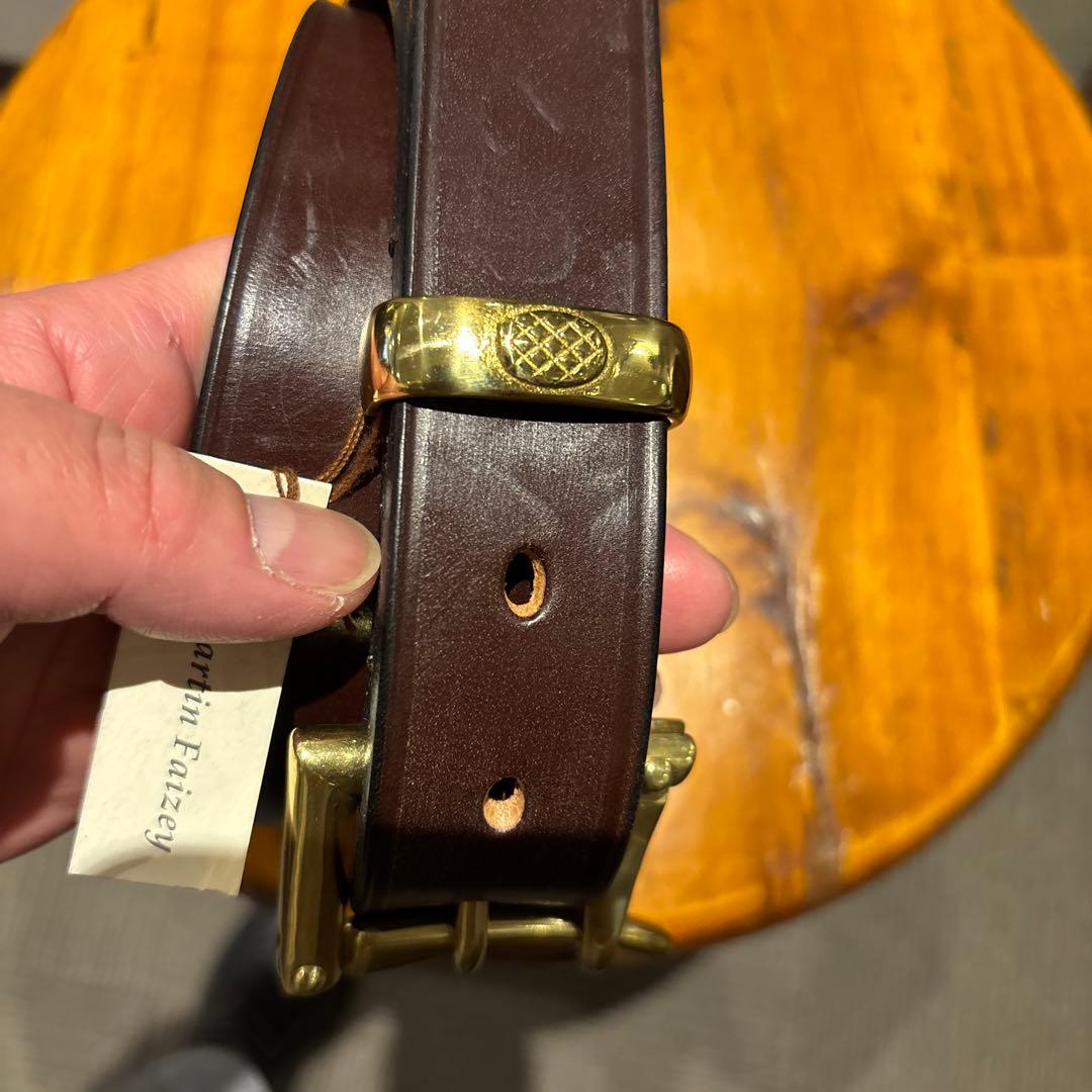 chogun様専用Martin Faizey ダークブラウンレザーベルト - メルカリ