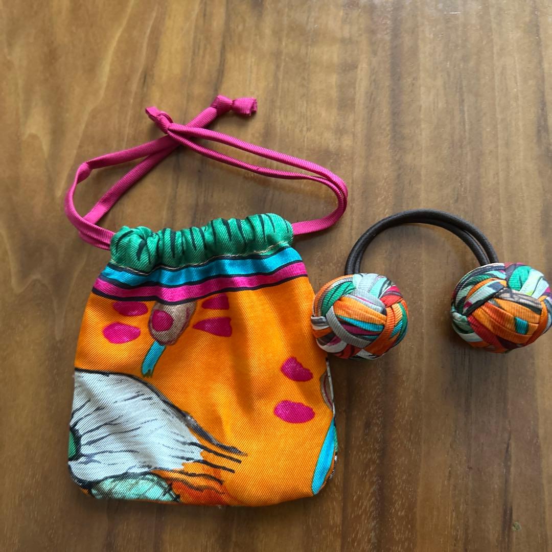 エルメス ヘアゴム　巾着付き HERMES（エルメス） 【HERMES】エルメス シュシュベッラ ヘアゴム