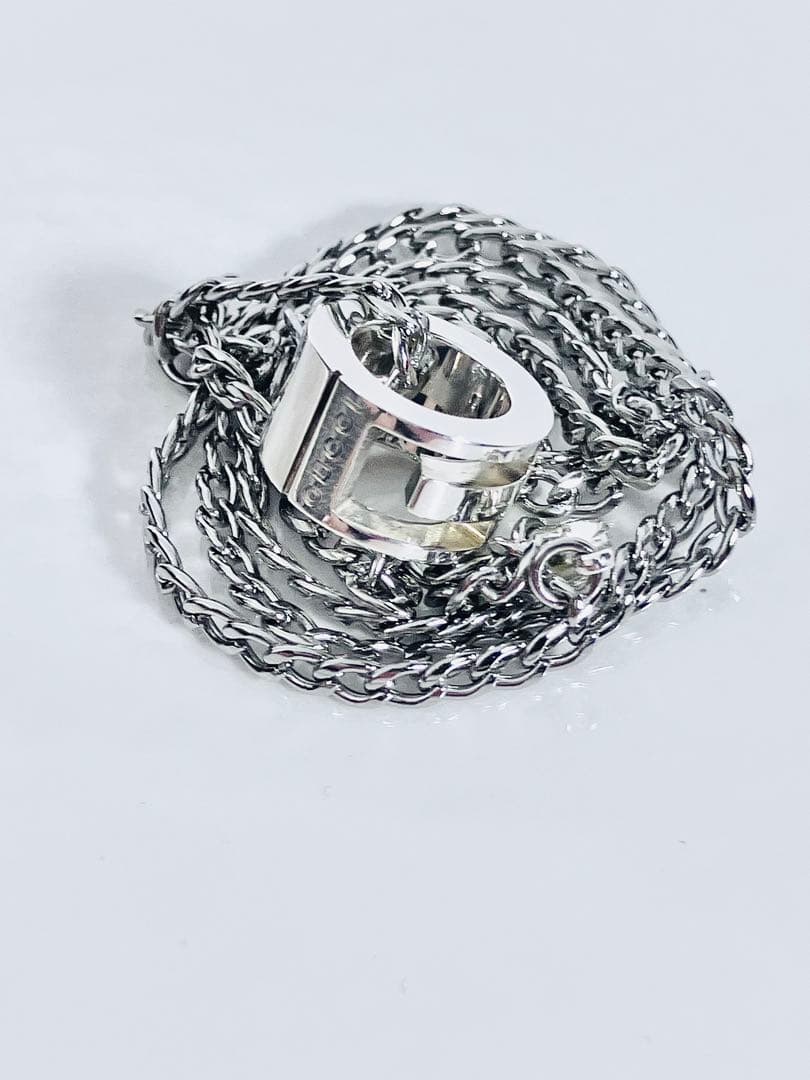 超美品】GUCCI ネックレス トップ925＋社外喜平チェーン 男女兼用