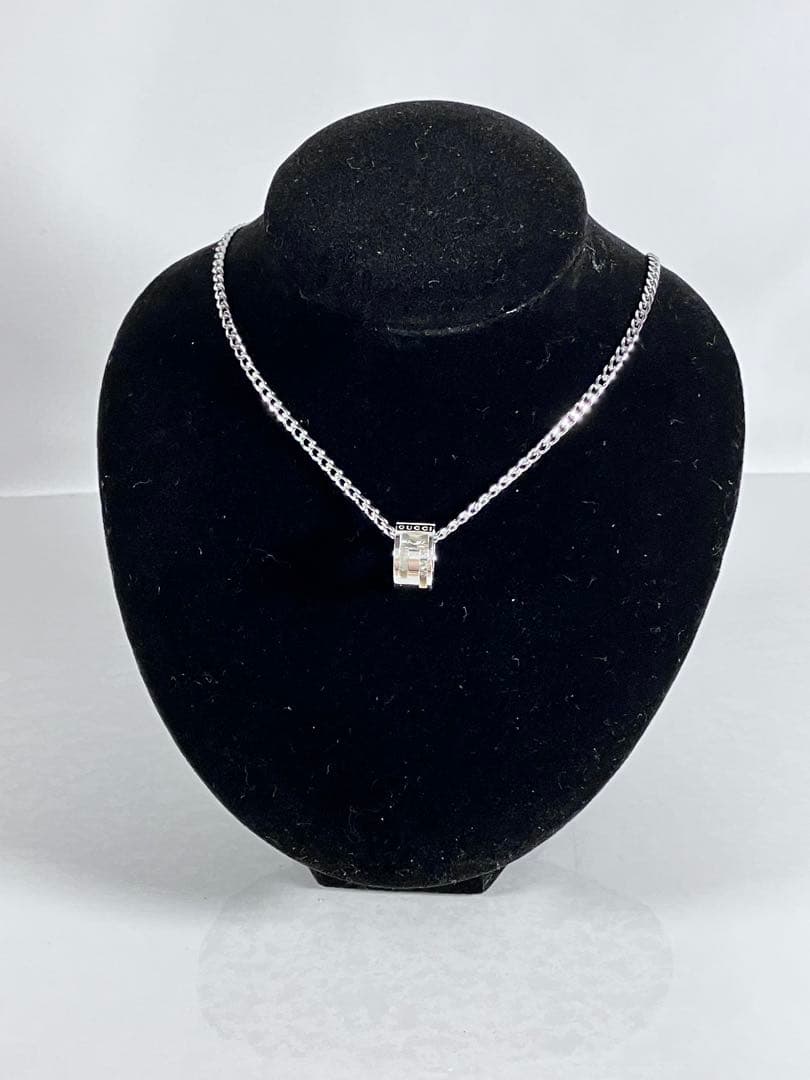 超美品】GUCCI ネックレス トップ925＋社外喜平チェーン 男女兼用