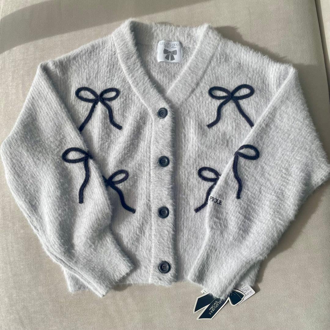 人気完売 ジェラートピケ HALLOWEEN リボンフェザーカーディガン