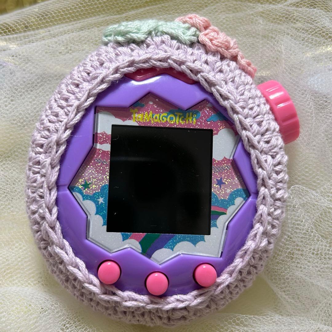 たまごっちカバー＊きらきらパープルいちご＊花色違い＊パラダイス