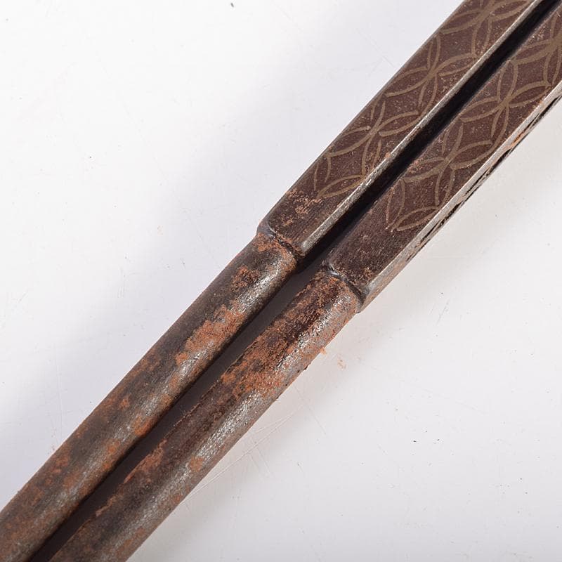 茶道具 一辰造 鉄時代 角透七宝象嵌入 飾火箸 共箱 V R7701 - メルカリ