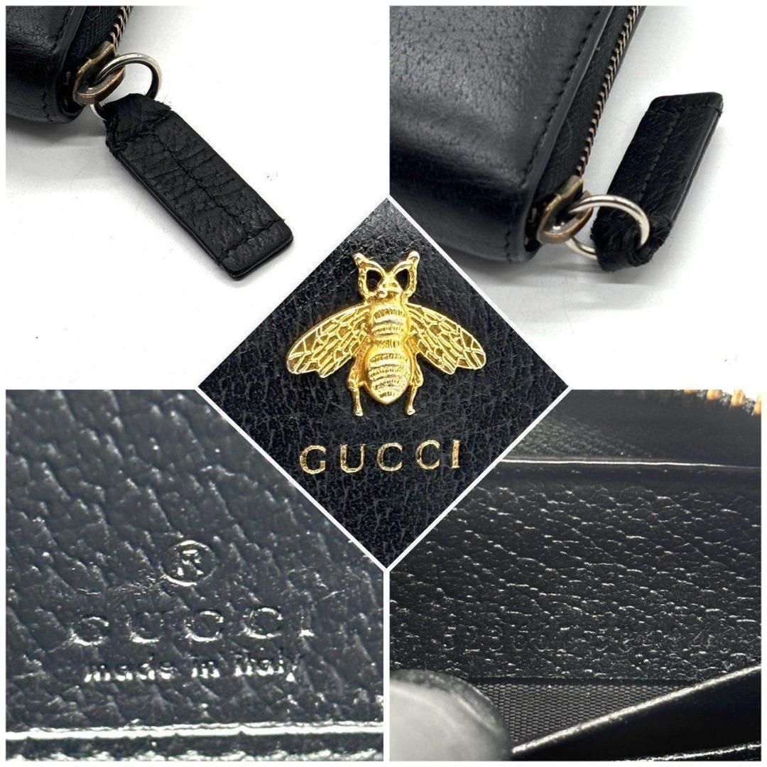 ぜ*ち様 グッチ アニマリエ ビー 長財布 12カード ラウンドファスナー