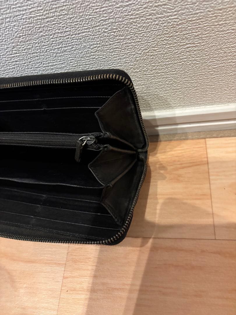 GUCCI ブラックレザー 長財布　　※d.c.g.0616taka