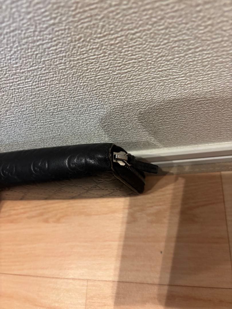 GUCCI ブラックレザー 長財布　　※d.c.g.0616taka