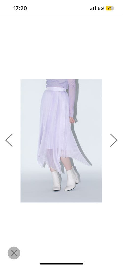 Perfume Closet Moonスカート/ラベンダー Sheer Pleats Wrap Skirt Inspired by Moon / Green | Perfume Closet