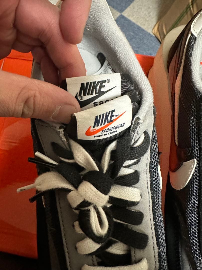 sacai × Nike LD Waffle \"Black\" 27.5cm 黒