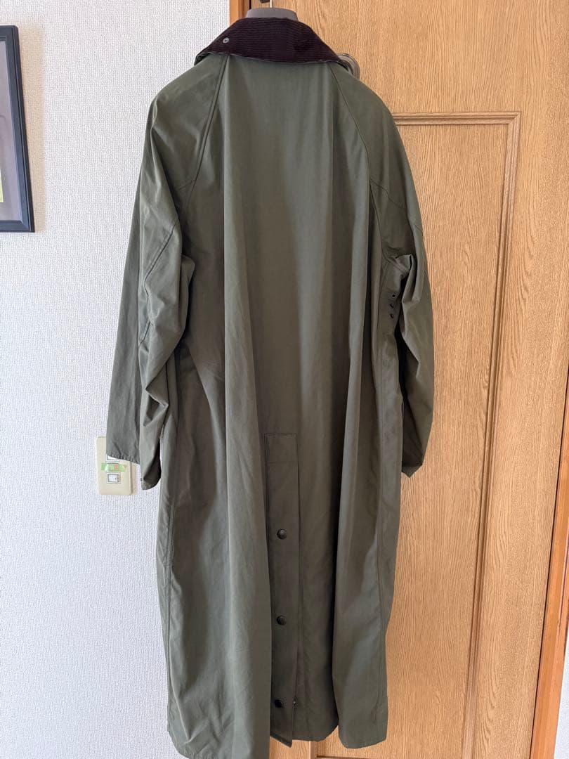 Barbour ステンカラーコート オリーブ - メルカリ