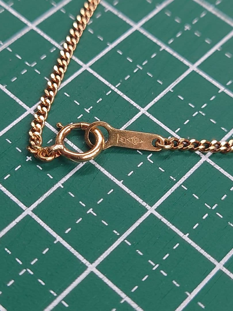 細喜平ネックレス　2面　18金　k18　50cm　 4.5g　造幣局刻印　引き輪