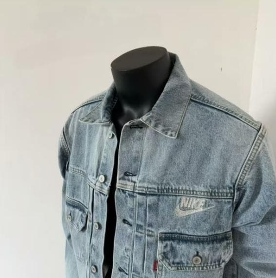 ブルー デニムジャケットDenim Trucker Jacket サイズS