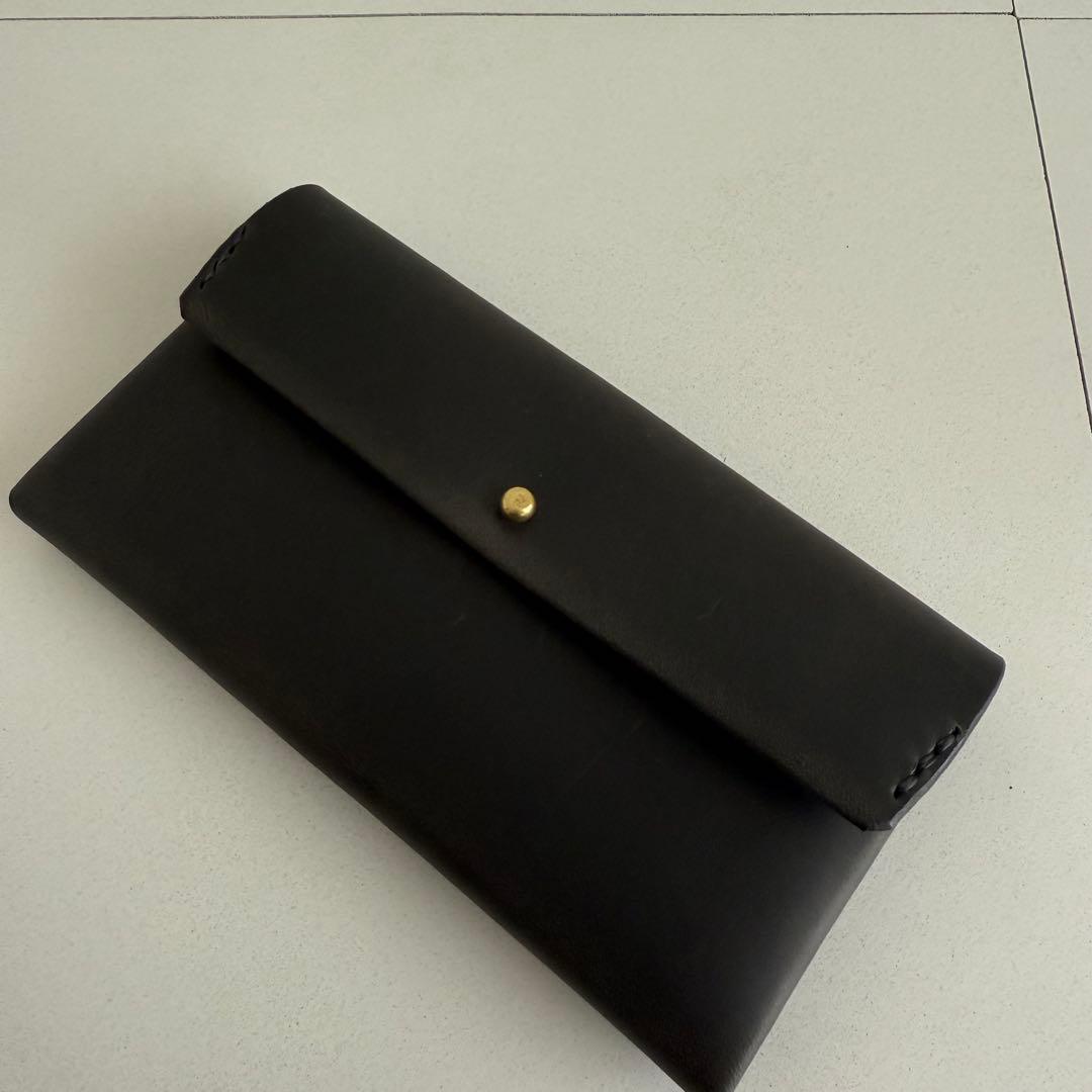 新品未使用】SAFUJI サフジ ミニ長財布（ホック） ブラック