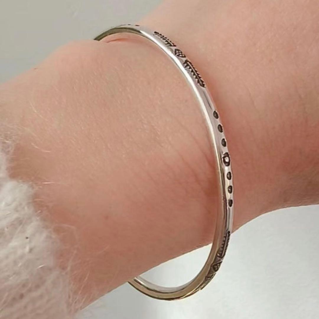 シルバー925 シルバーバングル インディアンジュエリー ヴィンテージ