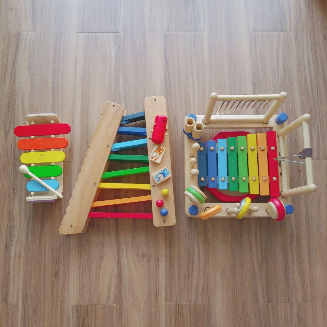 アイムトイ優しい木のおもちゃ楽器セットミュージックステーション知育玩具おまとめ I'm Toy（アイムトイ） 木のおもちゃ 知育玩具 楽器 おもちゃ 誕生日 3