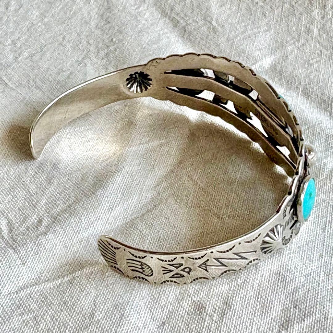 1940's ヴィンテージ ナバホ ターコイズ バングル スターリング