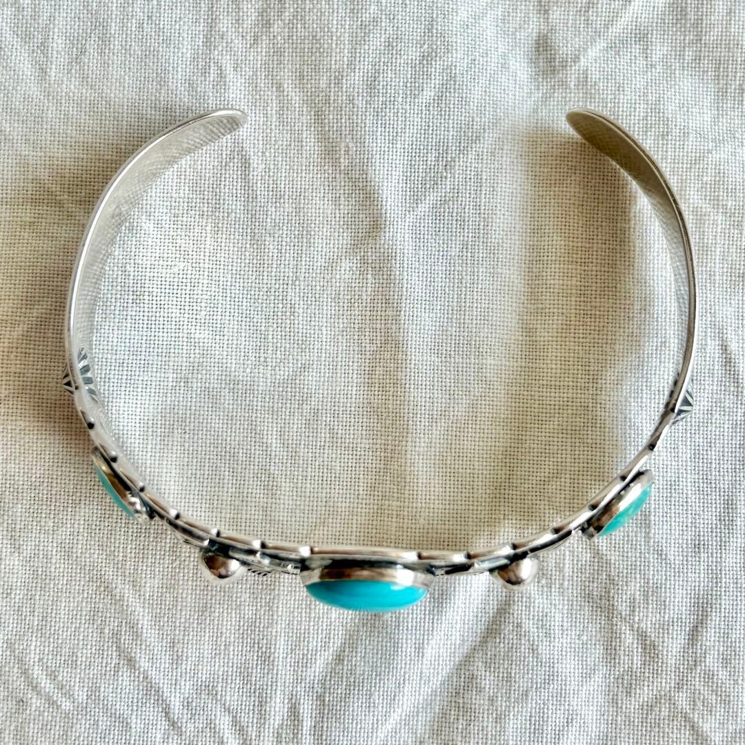 1940's ヴィンテージ ナバホ ターコイズ バングル スターリング