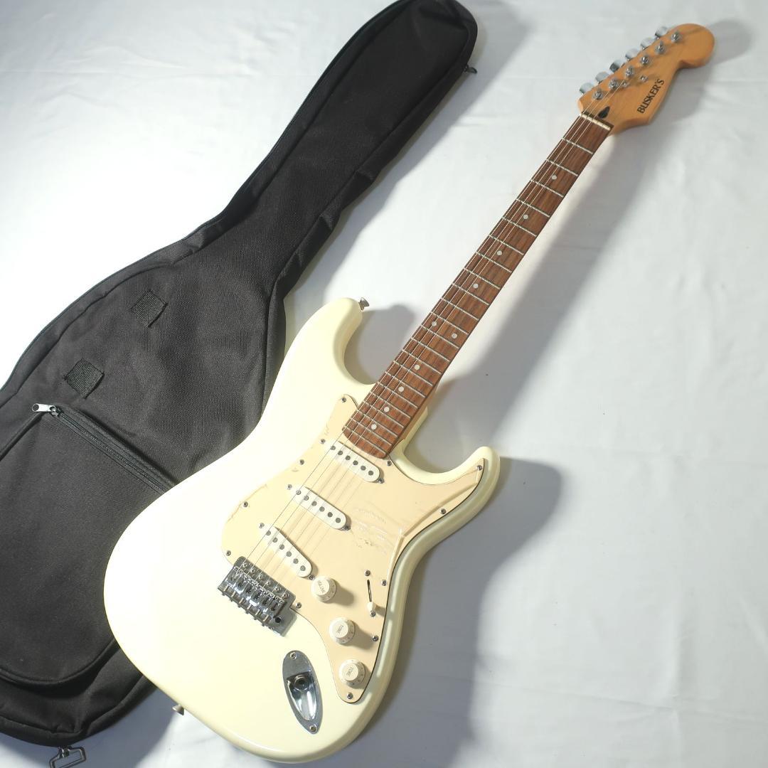 美品 BUSKER'S ストラトキャスタータイプ エレキギター ケース付 BUSKER'S BST-Standard IBU ストラトキャスタータイプ バスカーズ