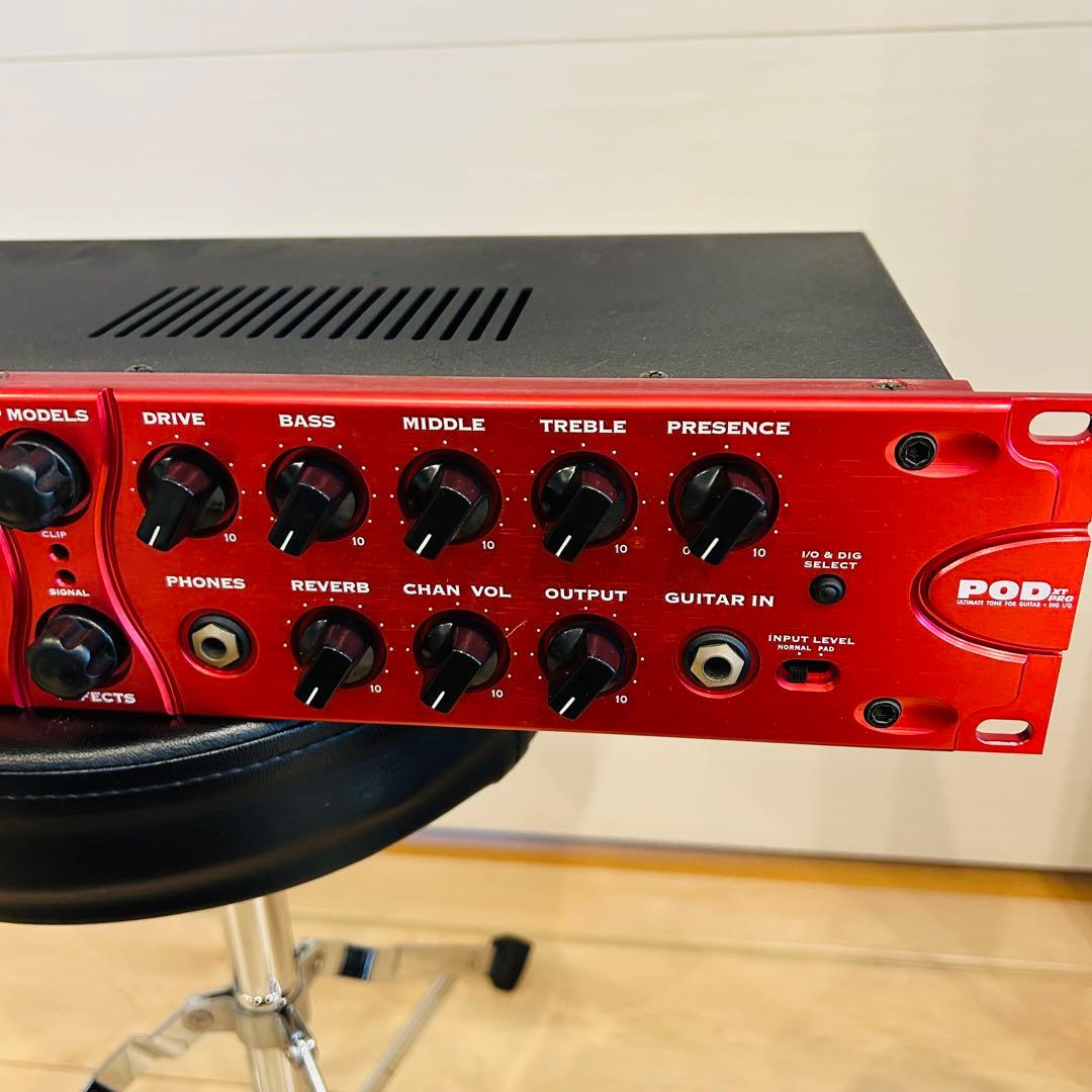 LINE6 POD XT PRO + SKB 2Uラックケース　エフェクター