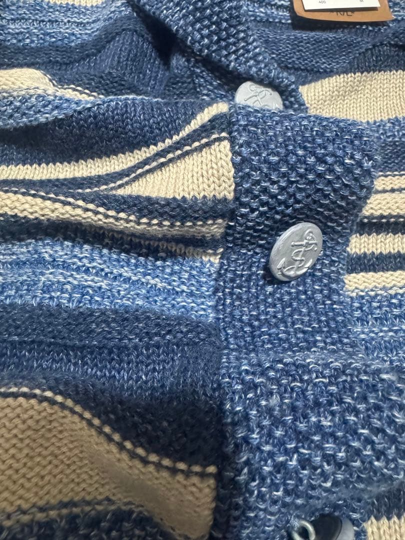 新品タグ付き 」 RRLインディゴ カラーカーディガン コットン＆リネン