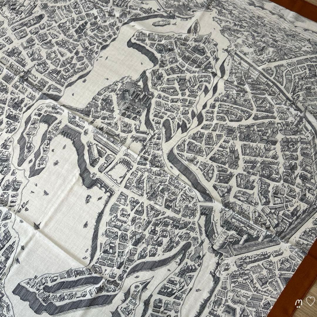 HERMESエルメス カレ140 ジェアン シテカヴァリエール カシシル 馬の町