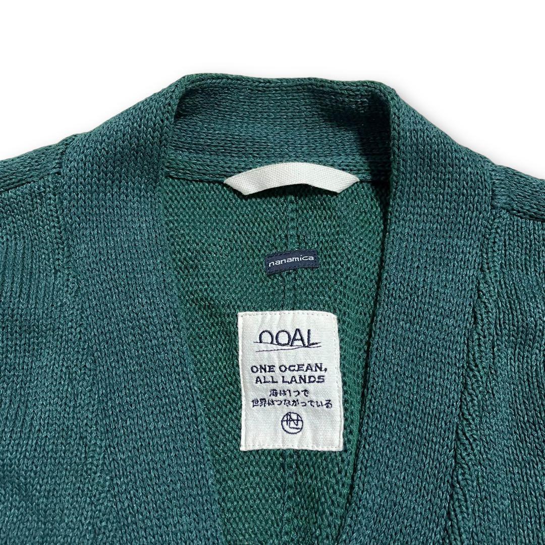 美品 nanamica ナナミカ レタードニットカーディガン アウター