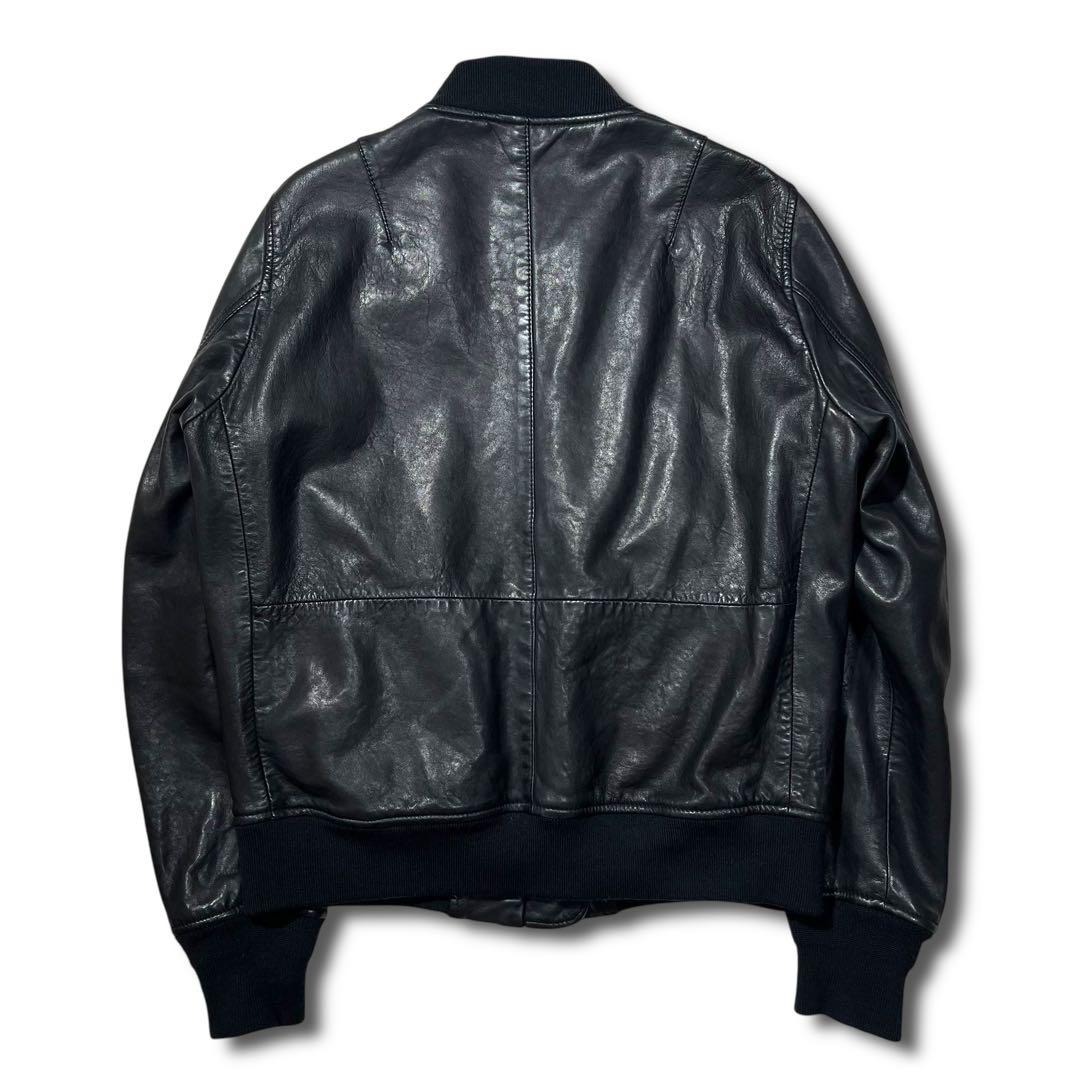 BLUE WORK TOMORROW LAND ラムレザー MA-1 S - メルカリ