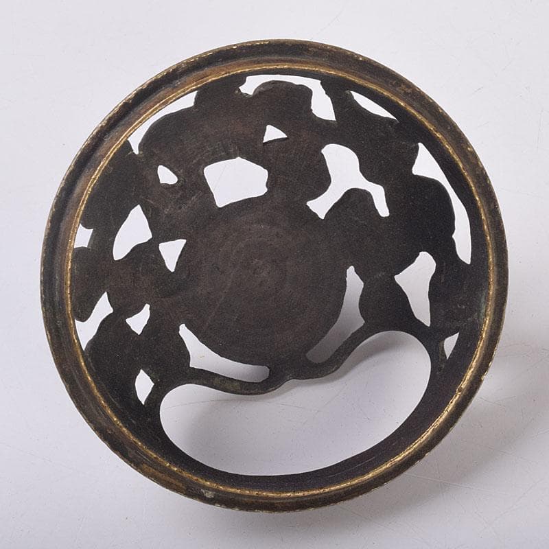 中国 古銅 饕餮文 持ち手付 墨壷 透かし蓋香炉 V R8871 - メルカリ