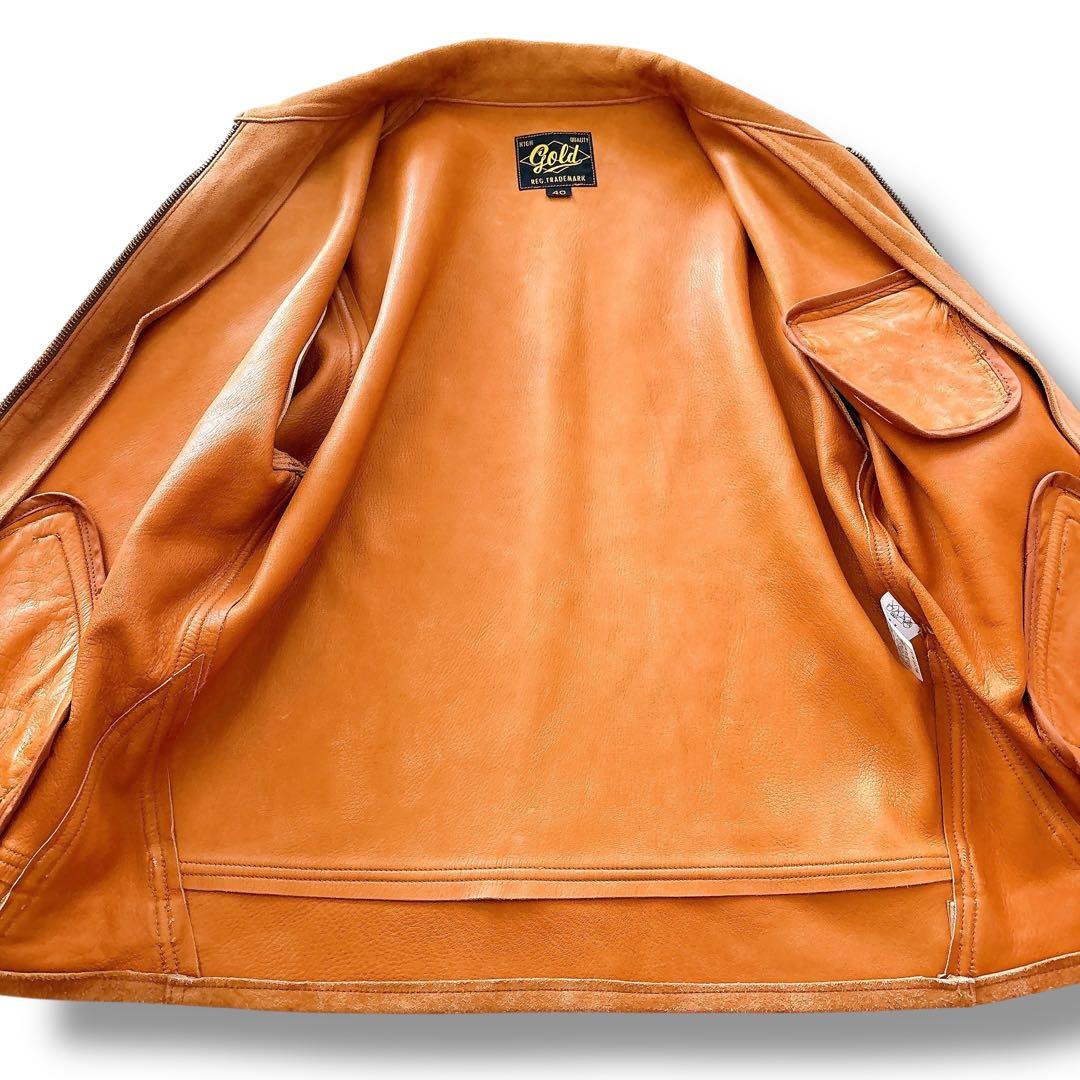 美品 Gold 東洋エンタープライズ ディアスキン スエード レザー