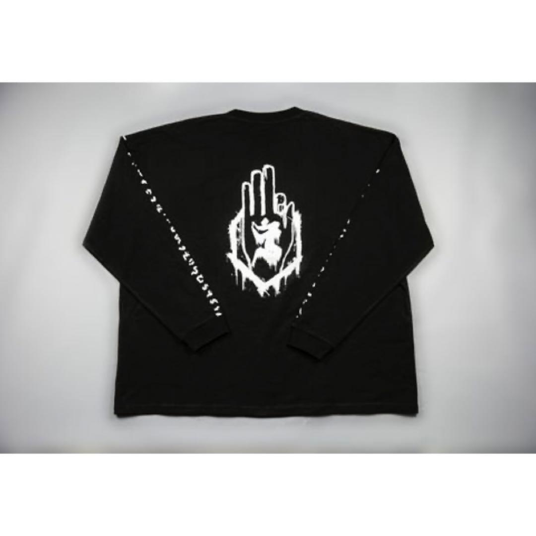 宙*様 真天地開闢集団 ジグザグ 参拝装束 定番 ロングTシャツ 黒