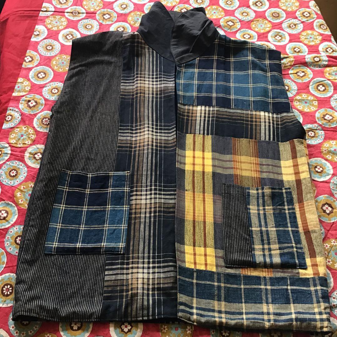 古布 リメイク 男性用 羽織 ジャケット 木綿 藍染 作家品 - メルカリ