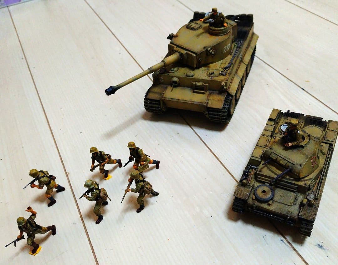 〚塗装完成品セット〛1/35 ドイツ北アフリカ師団 　1943年チュニジア攻防戦