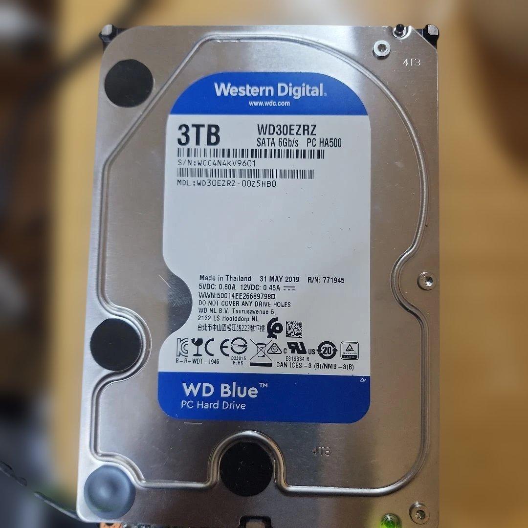 完動品】WesternDigital Blue 3TB 3.5インチ HDD - メルカリ