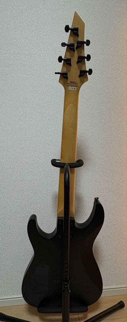 Jackson 7弦 エレキギター JS22-7 ブラック、スタンド付き