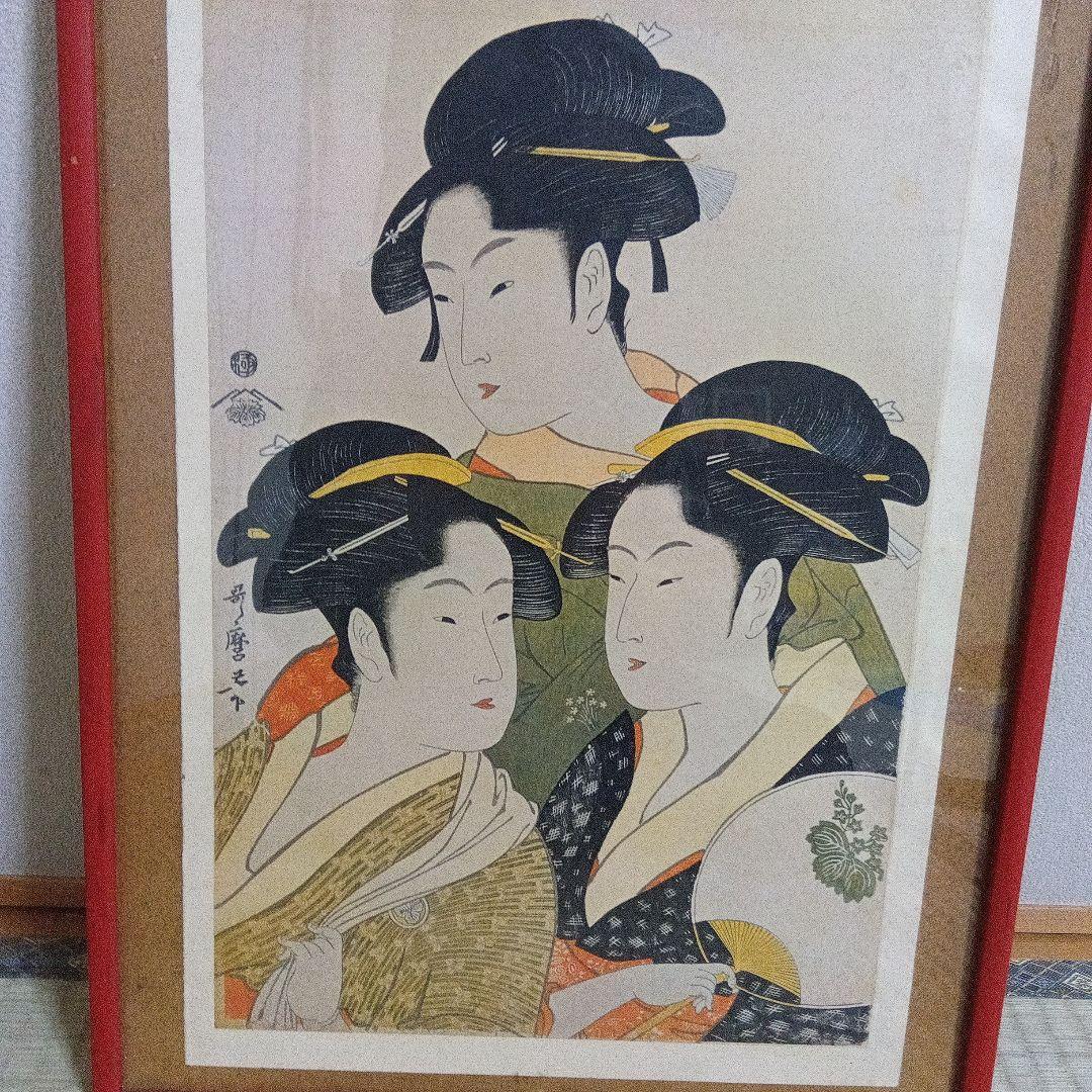 浮世絵 喜多川歌麿　寛政三美人