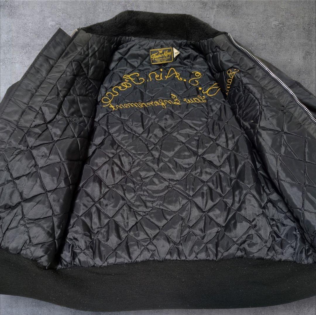 70s USA製 ティンバーキング B-15 フライトジャケット 刺繍 ワッペン