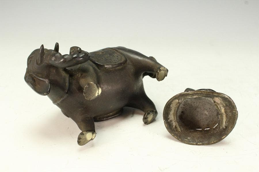 中国美術 古銅 象上達磨大師 香炉(K-XA806) - メルカリ