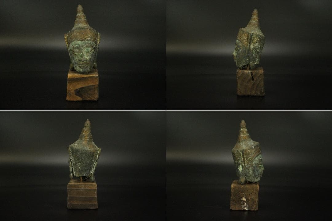 東南アジア美術 ガンダーラ 古銅 仏頭 高13.3cm(LC324) - メルカリ